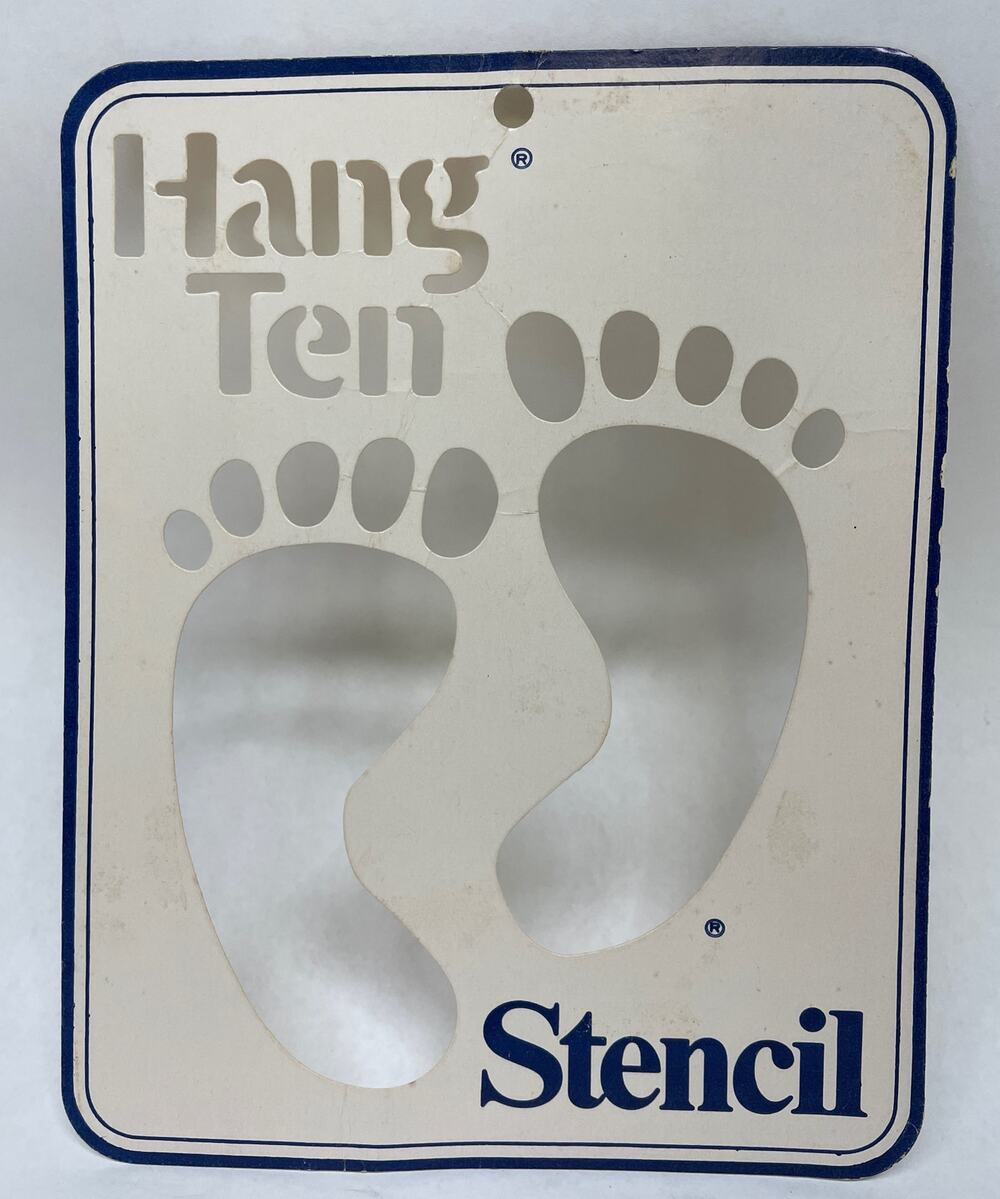 Vintage Official Hang Ten Logo Surfing Surfer Paint Stencil #2
